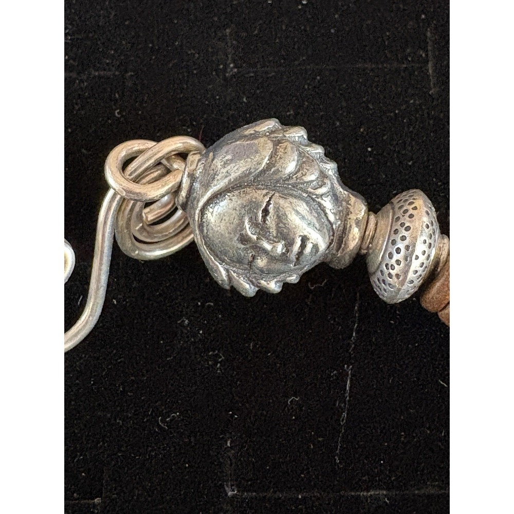 Artisan Sterling Silver Copper Bead Statement Fancy Wire Wrap Bracelet 46 Grams - Picture 6 of 16